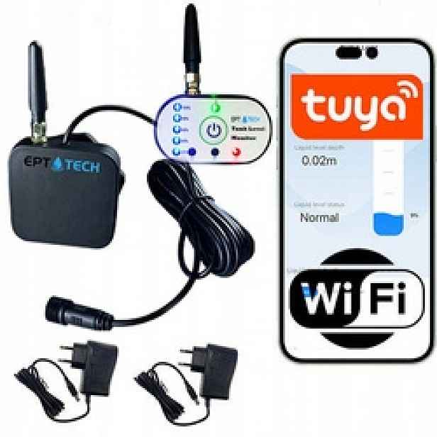 Snímač hladiny kapaliny v nádrži zesilovač dosahu Wifi 230V Tuya