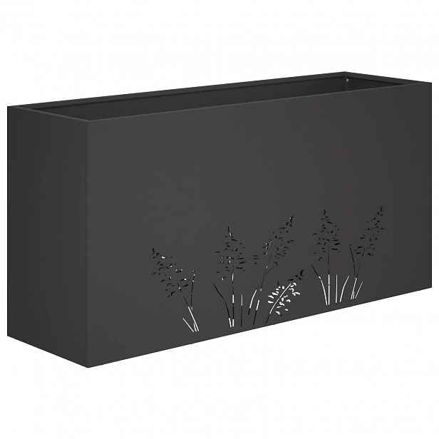 vidaXL Zahradní pěstebník Černá 100 x 20 x 49 cm