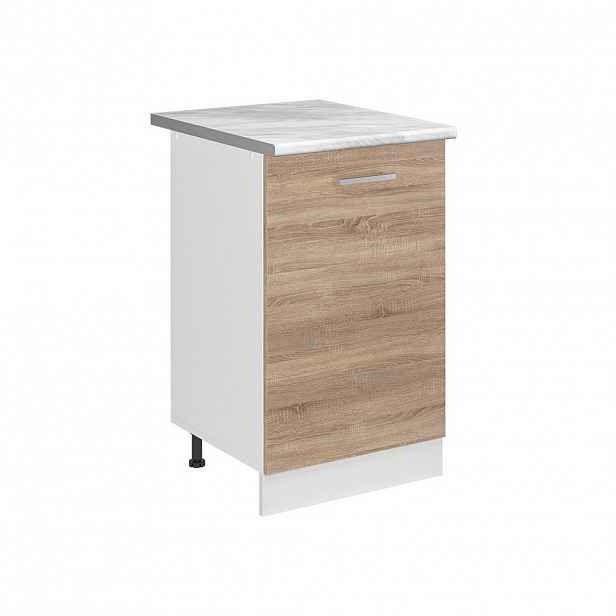 Vicco SPODNÍ SKŘÍŇKA KUCHYŇSKÉ LINKY R-Line, Sonoma/Bílá, 50 cm pracovná doska Mramor
