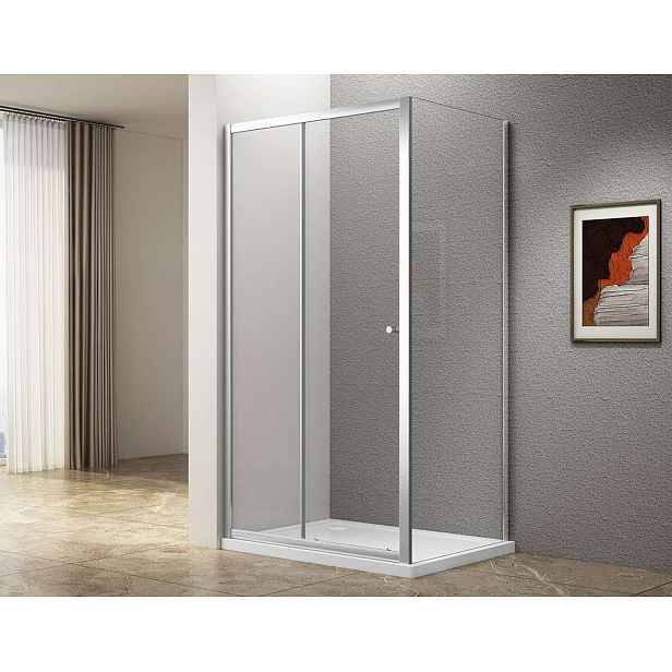 Aqualine Ugga - Sprchový kout 100x90 cm, čiré sklo/chrom ATS100-02