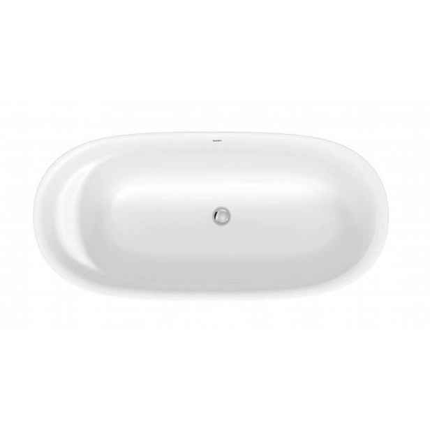 Duravit Cape Cod - Volně stojící vana, 165x78 cm, DuraSolid, ClickClack, bílá 700459000000000
