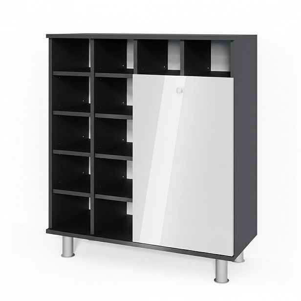 Vicco SKŘÍŇKA DO KOUPELNY Fynn Bílá vysoký lesk 78.4 x 91.6 cm