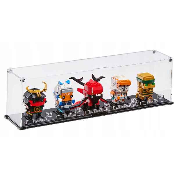 Vitrína Blacked Brick pro 5x Lego BrickHeadz Marvel Pán prstenů