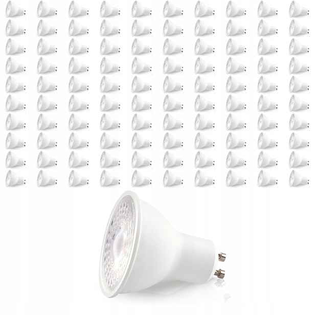 100x Led žárovka 5W GU10 6500K Studená Premium Dioda Samsung Lls Set