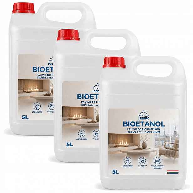 3 x Isberg Biopalivo Bioetanol Etanol palivo do biokrbu 3x 5L (15L)