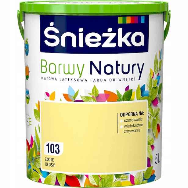 Barva na stěny Barvy přírody 5 l 103 Zlaté Klasy