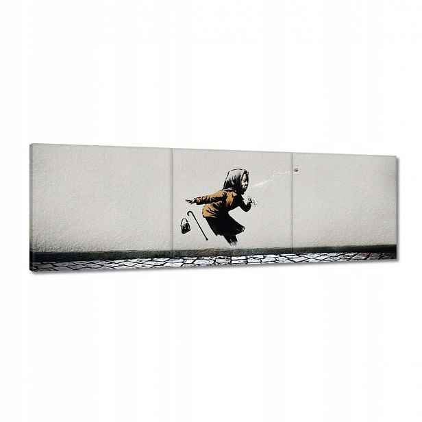 Obrazy 120x40 Banksy Babička Achoo Kicha