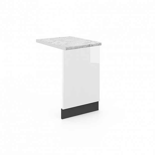 Vicco PŘEDNÍ PANEL Fame-Line Bílá vysoký lesk 45 cm , PD Mramor