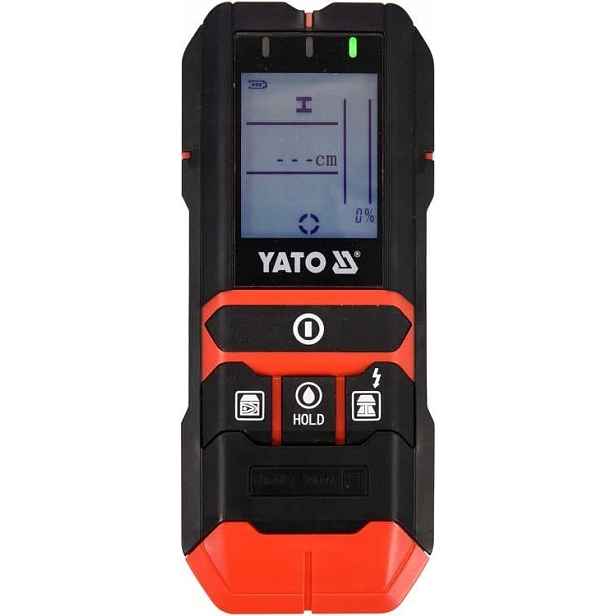 Detektor Profilů A Vodičů 4V1 LCD Yato S Měřičem Vlhkosti