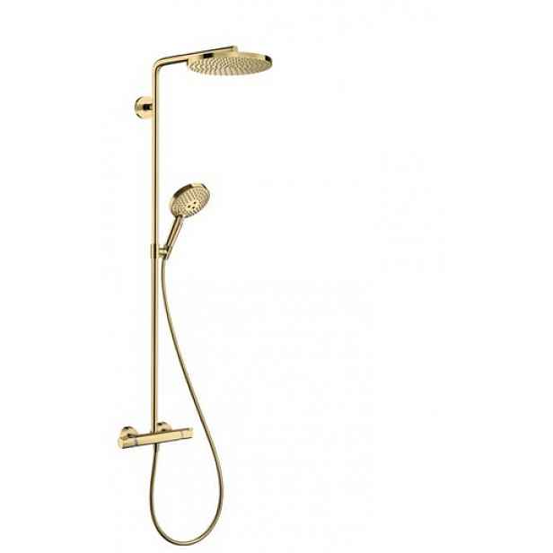 Sprchový systém Hansgrohe Raindance-Select včetně baterie leštěný vzhled zlata 27633990