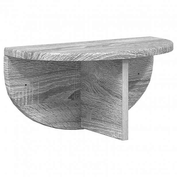 vidaXL Nástěnná polička Nástěnná montáž Šedá Sonoma 38 x 19 x 19 cm