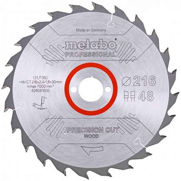 Metabo - Pilový kotouč na dřevo 216x30 mm, 48 zubů 628041000