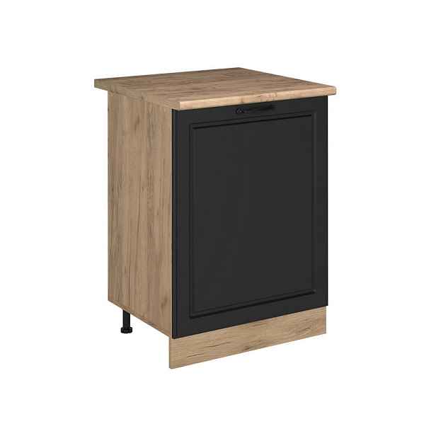 Vicco SPODNÍ SKŘÍŇKA KUCHYŇSKÉ LINKY R-Line, Antracitový venkovský dům/Zlatý mocný dub, 60 cm s 1 dveřmi pracovná doska Dub Goldkraft
