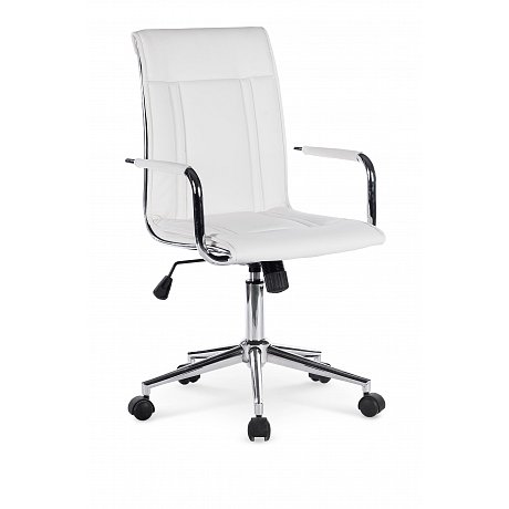 Kancelářská židle PORTO 2, bílá - 44 x 46 x 97-107 cm