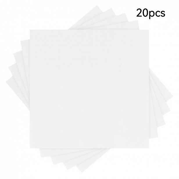TEMU Sada ubrousků 20/40/60 listů, 2vrstvé měkké čtvercové bílé ubrousky v jednobarevném provedení, rozložené 33 cm * 33 cm, lze použít pro: svatby,
