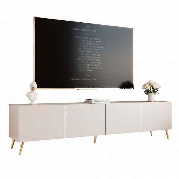Idohome TV skříňka ANGEL 200 cm na nožkách s osvětlením KAŠMÍROVÁ