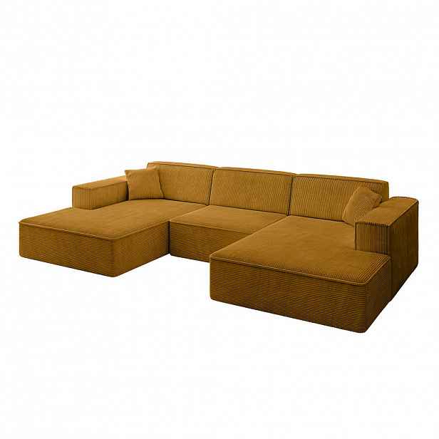 ALTDECOR SEDACÍ souprava IREA-U1-v4 – 301 × 165 × 77 cm, hořčicově žlutá
