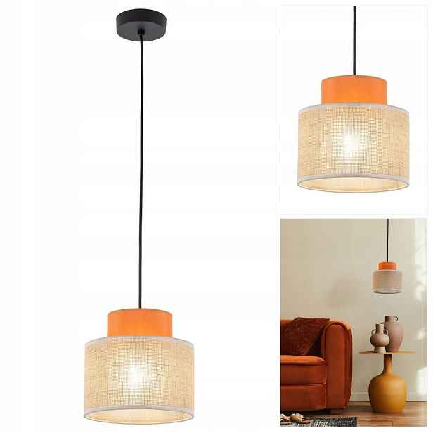 Oranžová závěsná lampa Duo s charakterem v kuchyni Tk Lighting