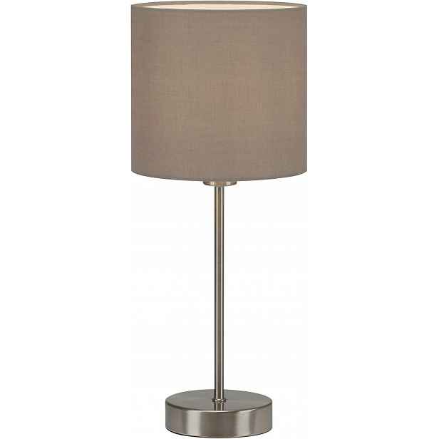 Stolní lampa na noční stolek, 1 x E14, látkové stínidlo, 160 x 385 mm