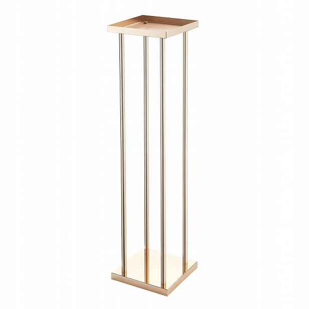 Květinový svatební stojan 200 x 200 x 800 mm, zlatý válec, sada 10 kusů