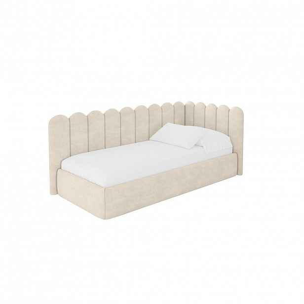 ALTDECOR JEDNOLŮŽKOVÁ POSTEL pro mládež s úložným prostorem, vlevo - ARTY 100x200 béžová