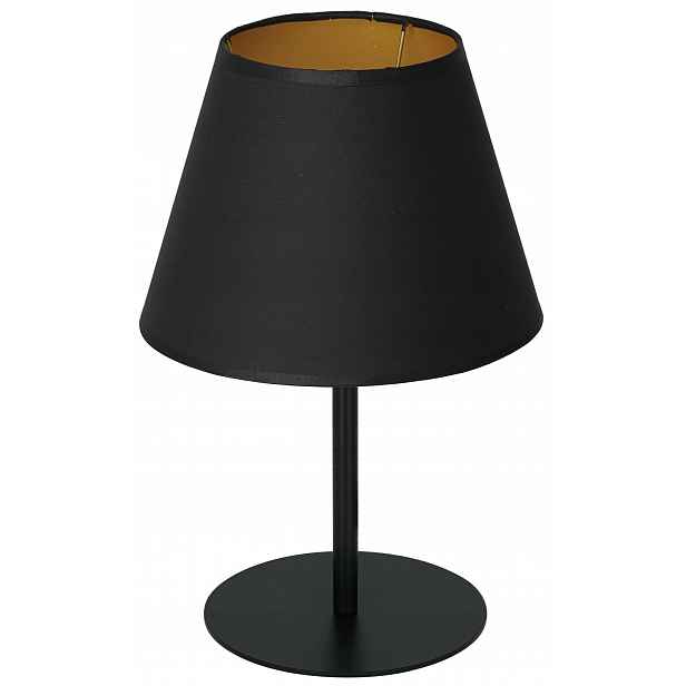 Stolní noční lampa Arden černý zlatý kužel 1xE27 33 cm stojící stolní lampa