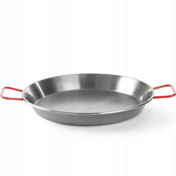 Paellová pánev kulatá ocelová s úchyty, průměr 380 x 120 mm