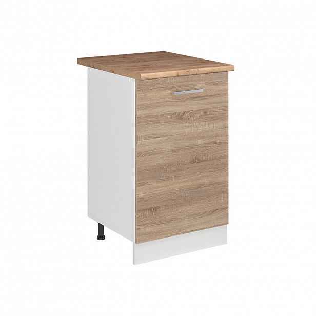 Vicco SPODNÍ SKŘÍŇKA KUCHYŇSKÉ LINKY R-Line, Sonoma/Bílá, 50 cm pracovná doska Dub Goldkraft