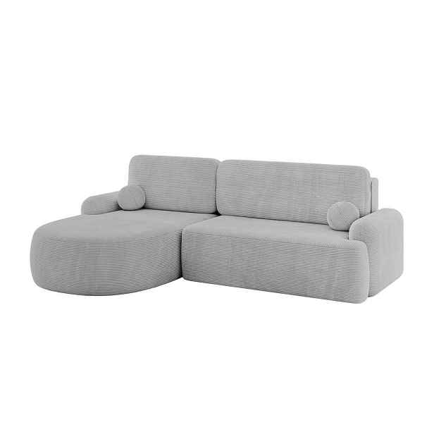 ALTDECOR ROHOVÁ SEDAČKA s funkcí spaní a úložným prostorem LIRA-L - 264x172x89 šedá