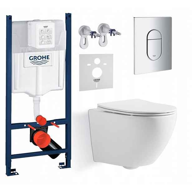 Wc sada Grohe s mísou Imprese a tlačítkem chrom Fresh