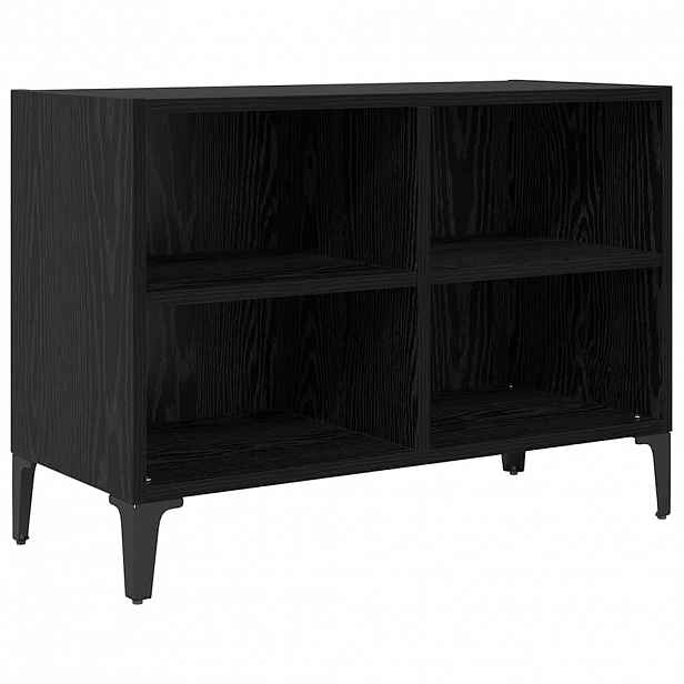 vidaXL Sestava TV skříněk Nástěnný Černý Dřevěný materiál
