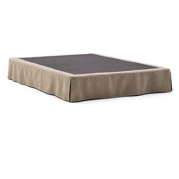Taupe čalouněná dvoulůžková postel 160x200 cm Jaira – Kave Home