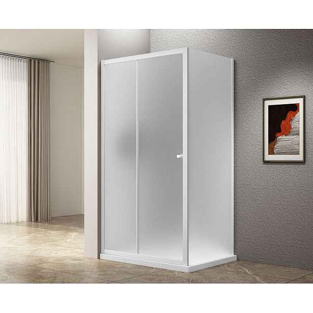 Aqualine Ugga - Sprchový kout 120x80 cm, sklo Brick/bílá AWS120-01