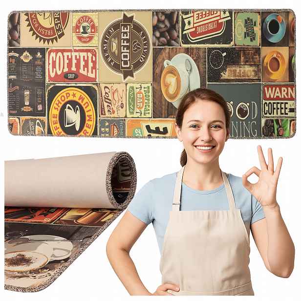 Koberec Běhoun do kuchyně Voděodolný Pvc Koberec Linoleum Gumolit 60x200 cm