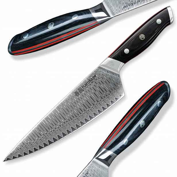 Kuchařský nůž Gyuto/Chef 8" Dellinger Harukaze Professional Damascus 200mm