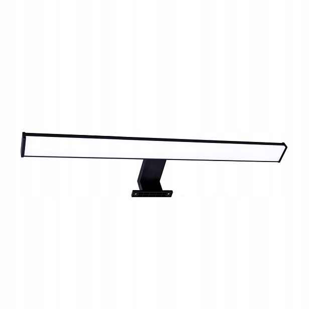 Led koupelnové nástěnné svítidlo nad zrcadlo černé, lineární, 60 cm, IP44 Polux