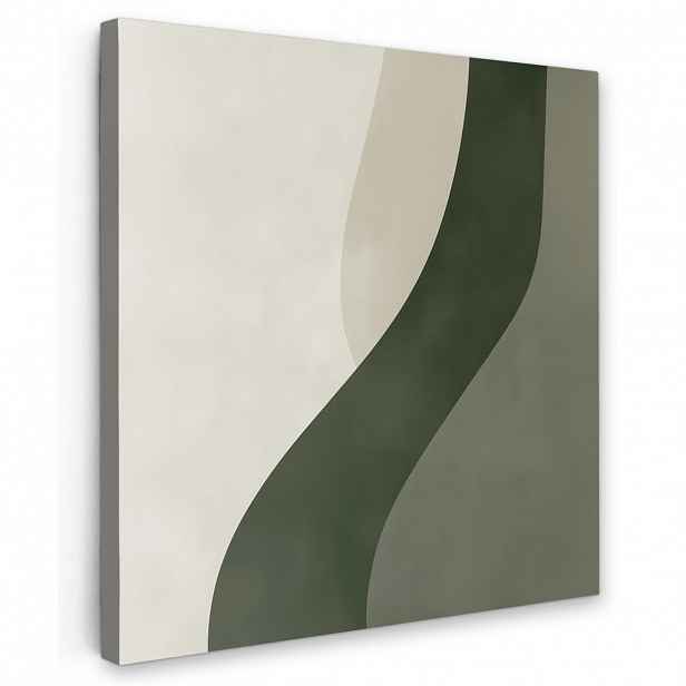 MuchoWow OBRAZ NA PLÁTNĚ Japonsko - Zelená - Abstraktní - Moderní 20x20 cm