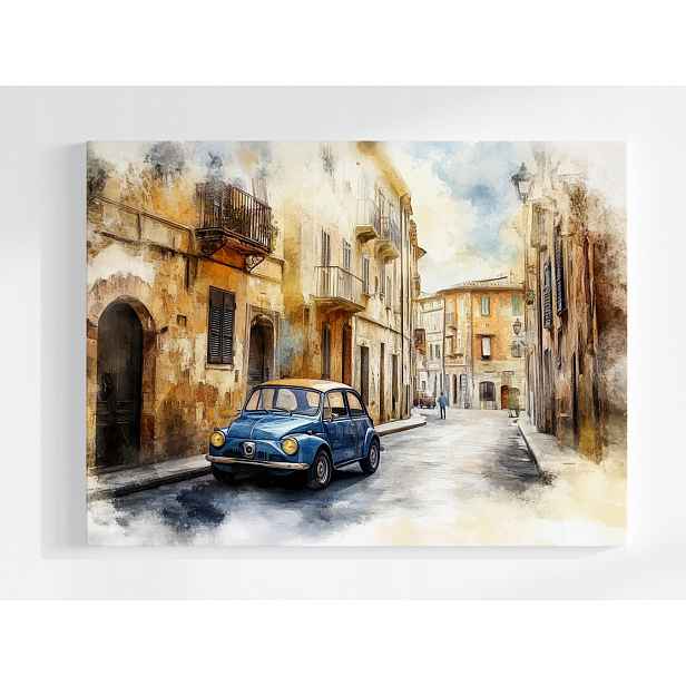 Plakát Město Městečko Ulička Auto 100x75