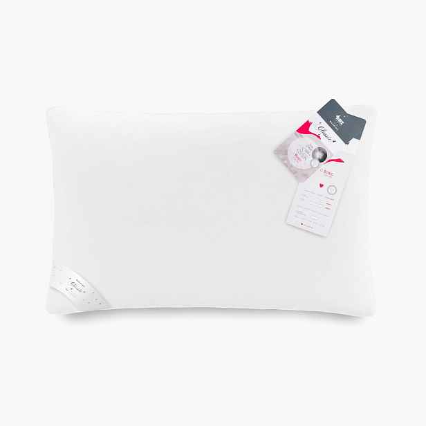 Polštář péřový 70% 50x60 Basic+ 3-komorový tvrdší 770 g 80 g bílý