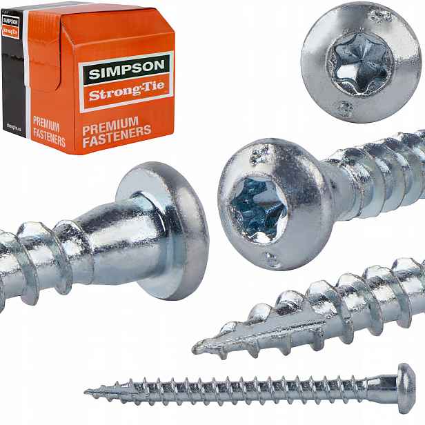 Tesařské vruty 5x50 mm 250 ks Torx pro spojovací prvky Simpson Csa