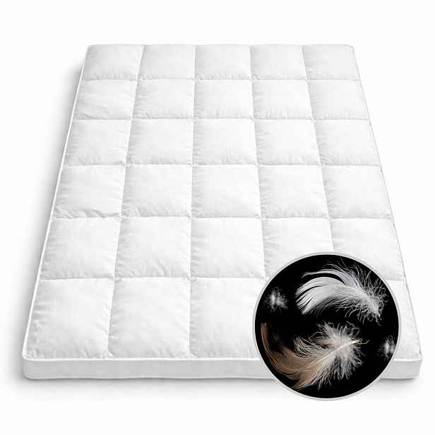 Topper na matrace 180x200 z peří a kachního peří – matrace