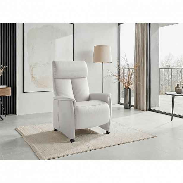 Sit & More RELAXAČNÍ KŘESLO, kůže, bílá
