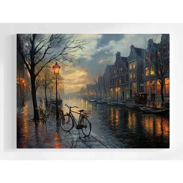 Plakát Architektura Město Amsterdam Nizozemsko Pohled 100x75