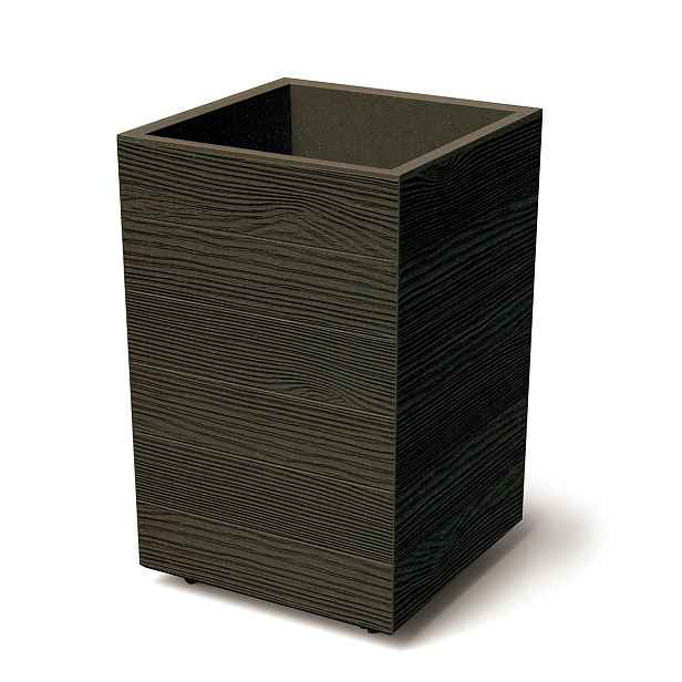 Prosperplast Květináč MADERAN SQUARE HIGH ECO WOOD 38,5 cm kávový
