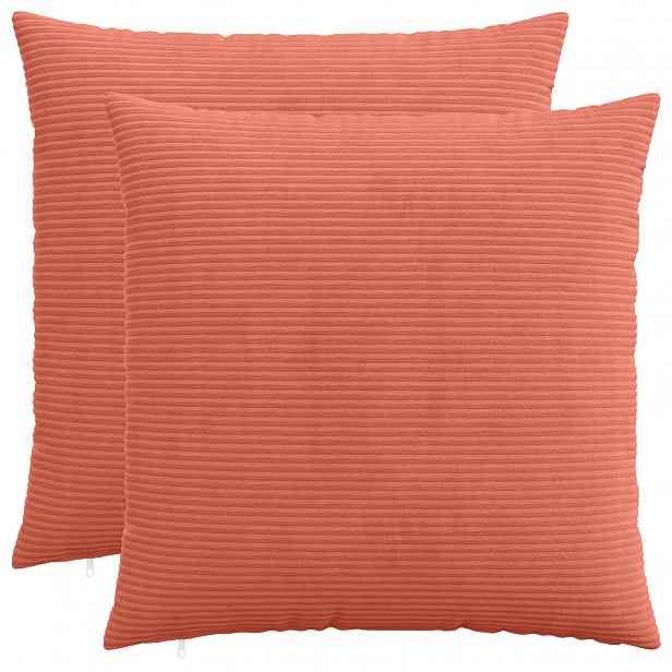 vidaXL Povlak na polštář 2 pcs HEERLEN Červená oranžová 55 x 55 cm