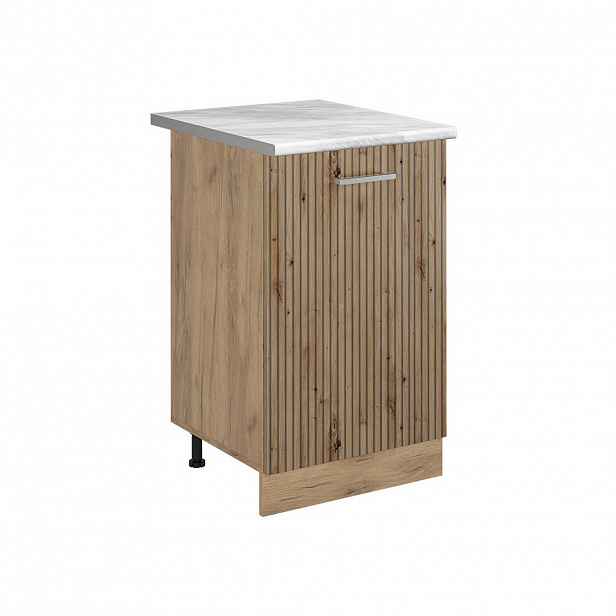 Vicco SPODNÍ SKŘÍŇKA KUCHYŇSKÉ LINKY R-Line, Řemeslný dub/Zlatý mocný dub, 50 cm pracovná doska Mramor
