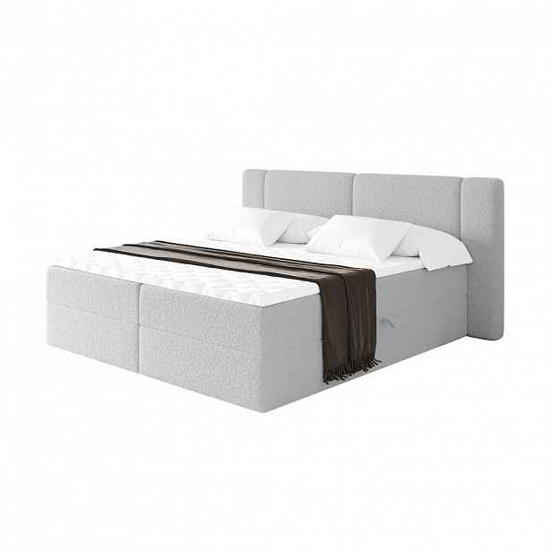 ALTDECOR POSTEL boxspring s matrací H4 - EVON - 180x200 cm Světle šedá
