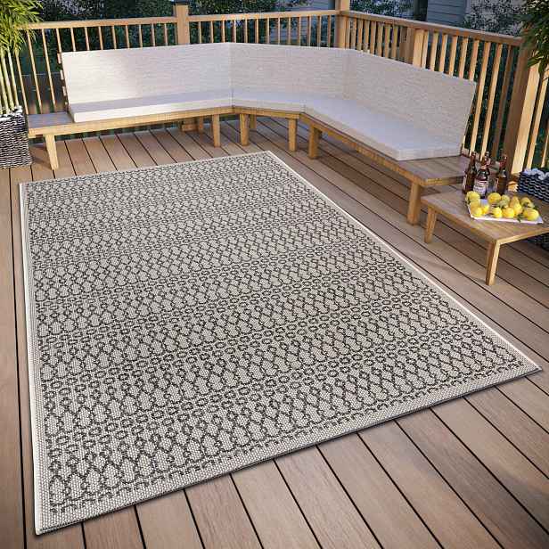 Koberec Venkovní Boho Clyde 105913 Béžový Šedý 76x150