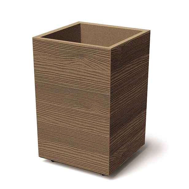 Prosperplast Květináč MADERAN SQUARE HIGH ECO WOOD 38,5 cm natural hnědý
