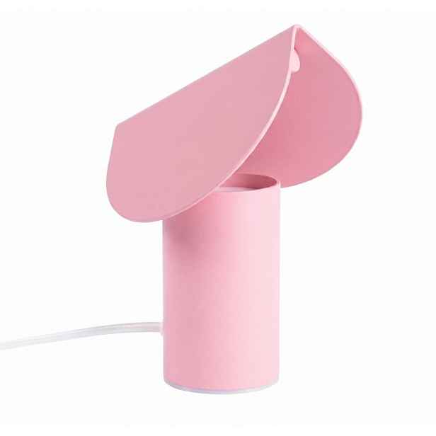 Růžová hliníková LED stolní lampa (výška 15 cm) BISCUIT – Thoro
